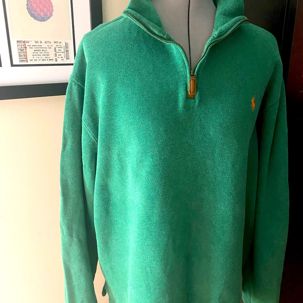 Ralph Lauren men’s pullover with 1/4 neck zipper size large